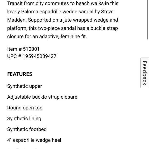 NIB Steve Madden Women's Poloma Wedge Sandal - Picture 4 of 9